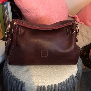 Dooney chestnut medium zip crossbody